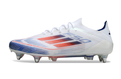 Adidas F50 Elite SG Low-Tops Soccer Cleats - White/Blue/Red