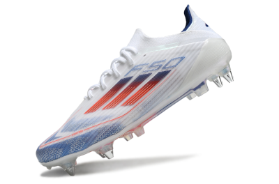 Adidas F50 Elite SG Low-Tops Soccer Cleats - White/Blue/Red
