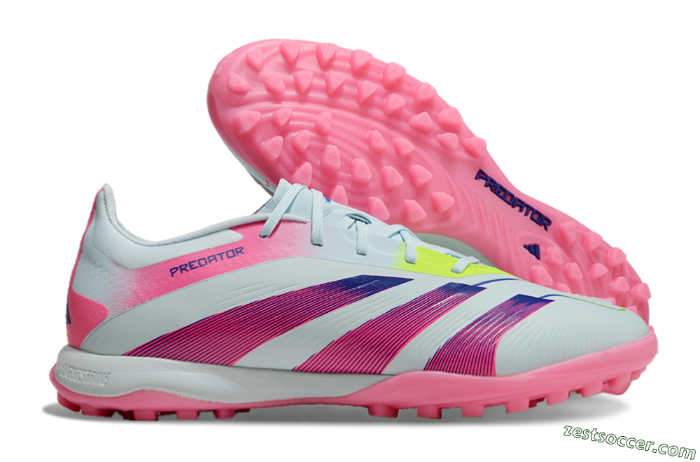 Adidas Predator 24 Elite TF Low-Tops Soccer Shoes - Jade/Pink/Yellow 0