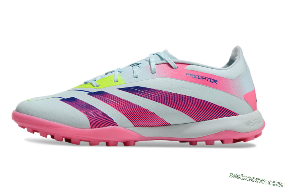 Adidas Predator 24 Elite TF Low-Tops Soccer Shoes - Jade/Pink/Yellow 2