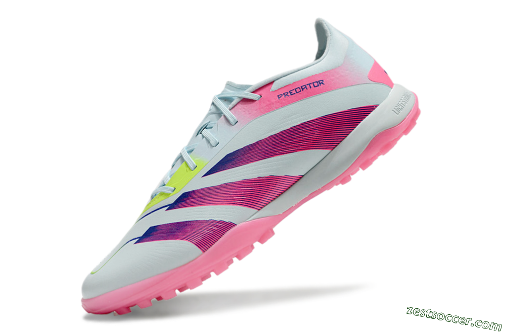 Adidas Predator 24 Elite TF Low-Tops Soccer Shoes - Jade/Pink/Yellow 5