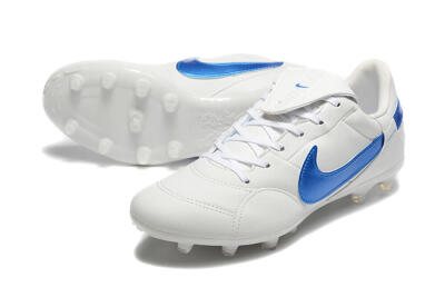 Nike The Premier 3 FG Low-Tops Soccer Cleats - Beige/Blue/White