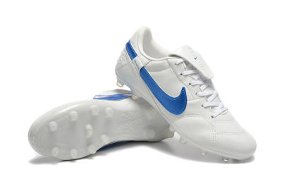 Nike The Premier 3 FG Low-Tops Soccer Cleats - Beige/Blue/White