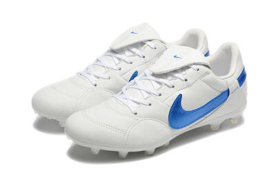 Nike The Premier 3 FG Low-Tops Soccer Cleats - Beige/Blue/White