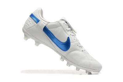 Nike The Premier 3 FG Low-Tops Soccer Cleats - Beige/Blue/White