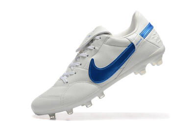 Nike The Premier 3 FG Low-Tops Soccer Cleats - Beige/Blue/White