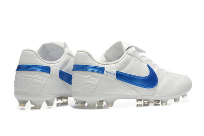 Nike The Premier 3 FG Low-Tops Soccer Cleats - Beige/Blue/White