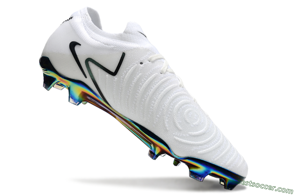 Nike Phantom Luna Elite FG Low-Tops Soccer Cleats - White/Black/Gold 4