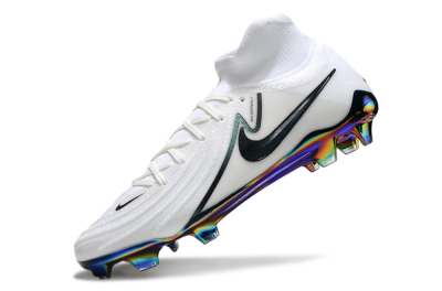 Nike Phantom Luna Elite FG High-Tops Soccer Cleats - White/Black/Gold
