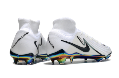 Nike Phantom Luna Elite FG High-Tops Soccer Cleats - White/Black/Gold