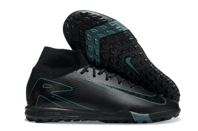 Nike Air Zoom Mercurial Superfly 10 Elite TF High-Tops Soccer Shoes - Black/Green/Silver