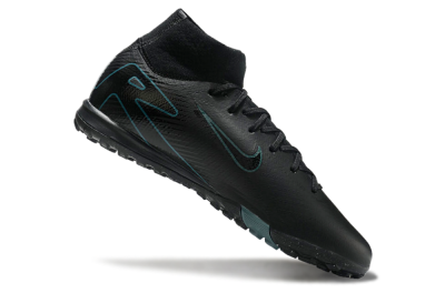 Nike Air Zoom Mercurial Superfly 10 Elite TF High-Tops Soccer Shoes - Black/Green/Silver