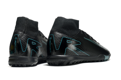 Nike Air Zoom Mercurial Superfly 10 Elite TF High-Tops Soccer Shoes - Black/Green/Silver