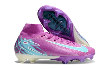 Nike Air Zoom Mercurial Superfly 10 Elite FG High-Tops Soccer Cleats - Purple/Green