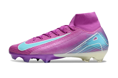 Nike Air Zoom Mercurial Superfly 10 Elite FG High-Tops Soccer Cleats - Purple/Green