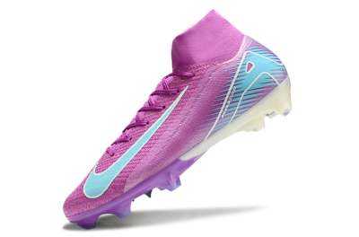 Nike Air Zoom Mercurial Superfly 10 Elite FG High-Tops Soccer Cleats - Purple/Green