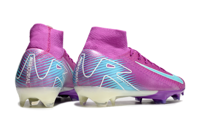 Nike Air Zoom Mercurial Superfly 10 Elite FG High-Tops Soccer Cleats - Purple/Green