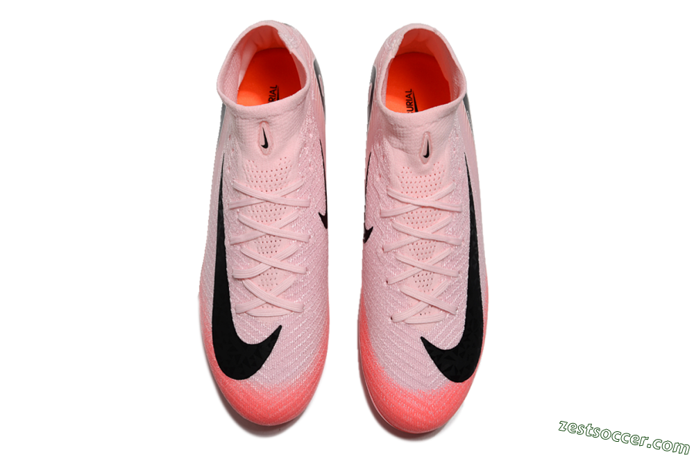 Nike Air Zoom Mercurial Superfly 10 Elite FG High-Tops Soccer Cleats - Pink/Red/Black 4