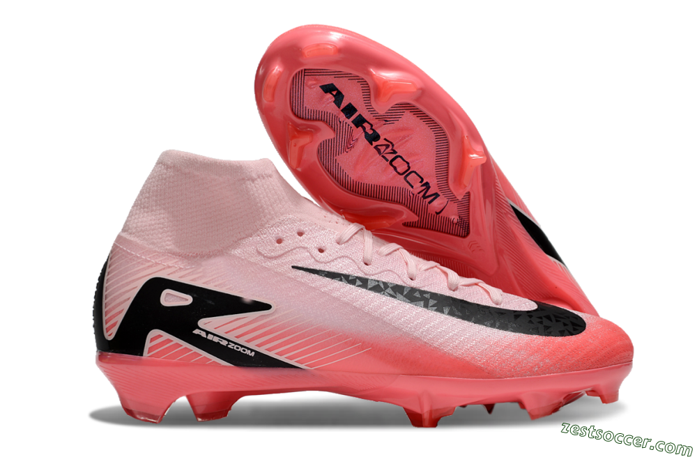 Nike Air Zoom Mercurial Superfly 10 Elite FG High-Tops Soccer Cleats - Pink/Red/Black 0