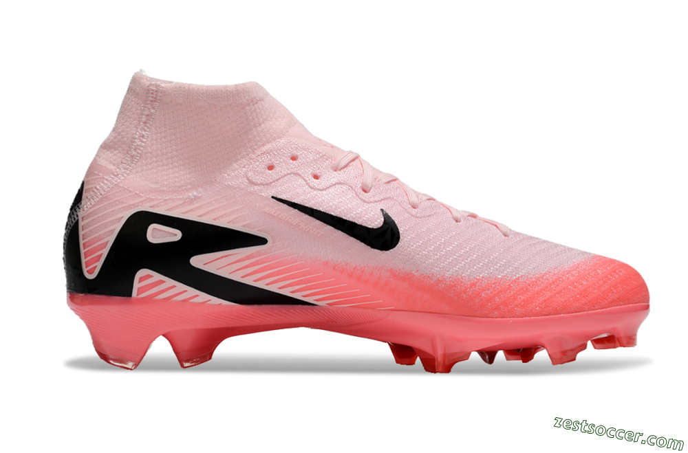Nike Air Zoom Mercurial Superfly 10 Elite FG High-Tops Soccer Cleats - Pink/Red/Black 5