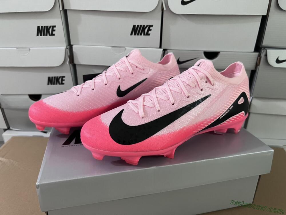 Nike Air Zoom Mercurial Vapor 16 Elite FG Low-Tops Soccer Cleats - Pink/Red/Black