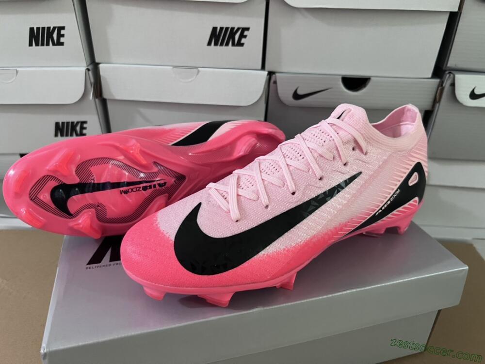 Nike Air Zoom Mercurial Vapor 16 Elite FG Low-Tops Soccer Cleats - Pink/Red/Black