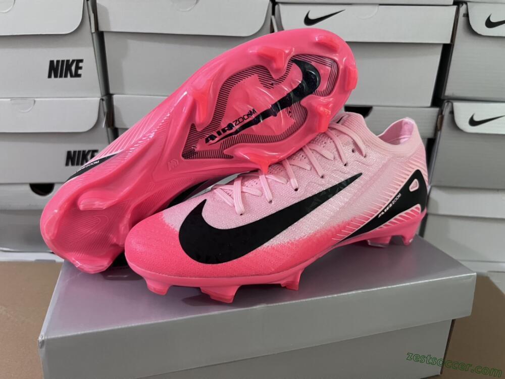 Nike Air Zoom Mercurial Vapor 16 Elite FG Low-Tops Soccer Cleats - Pink/Red/Black