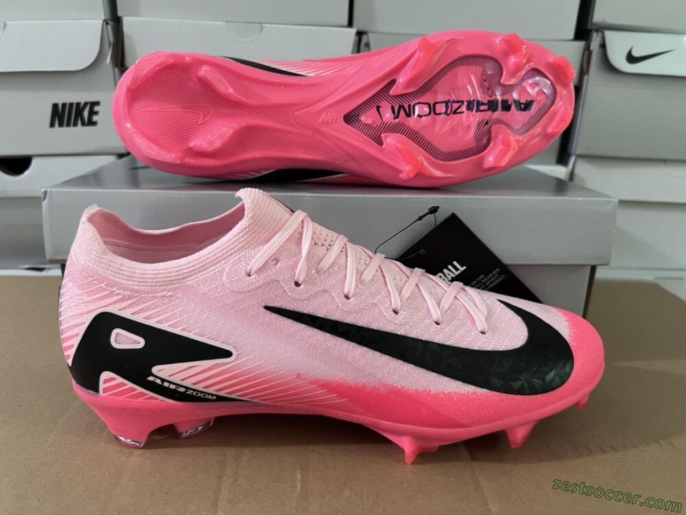 Nike Air Zoom Mercurial Vapor 16 Elite FG Low-Tops Soccer Cleats - Pink/Red/Black