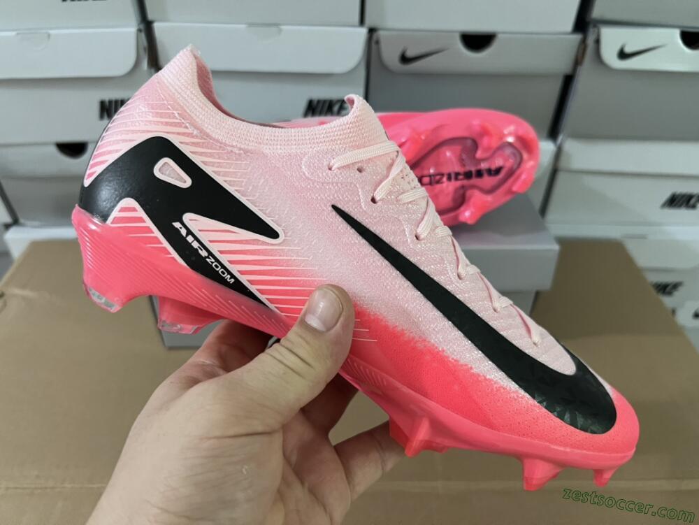 Nike Air Zoom Mercurial Vapor 16 Elite FG Low-Tops Soccer Cleats - Pink/Red/Black