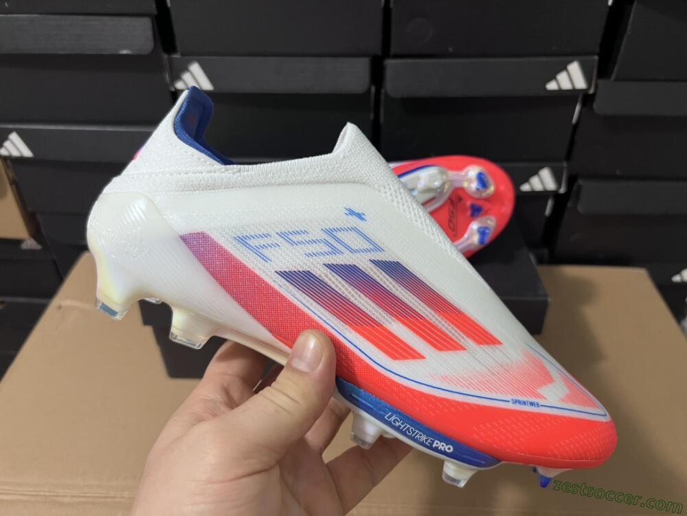 Adidas F50+ Lightstrike Pro Laceless FG Low-Tops Soccer Cleats - Red/White/Blue