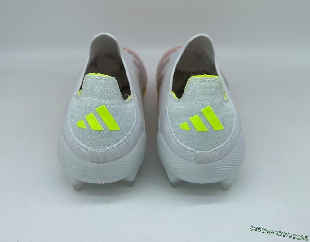 Adidas F50+ Lightstrike Pro Laceless FG Low-Tops Soccer Cleats - White/Red/Yellow/Black