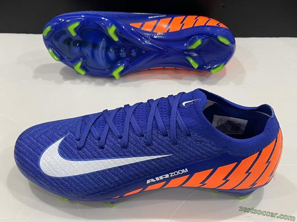 Nike Air Zoom Mercurial Vapor 16 Elite FG Low-Tops Soccer Cleats - Blue/White/Orange