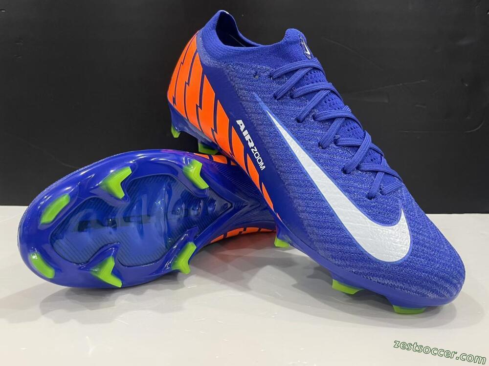 Nike Air Zoom Mercurial Vapor 16 Elite FG Low-Tops Soccer Cleats - Blue/White/Orange