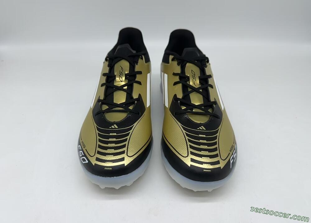 Adidas F50 Pro TF Low-Tops Soccer Shoes - Gold/White/Black