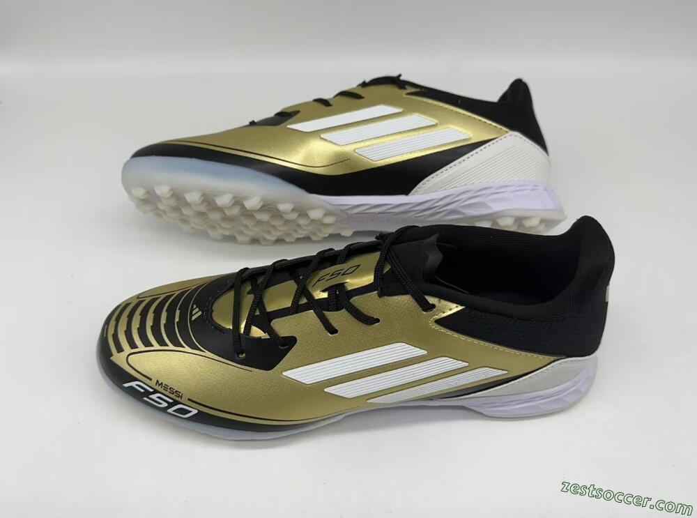 Adidas F50 Pro TF Low-Tops Soccer Shoes - Gold/White/Black