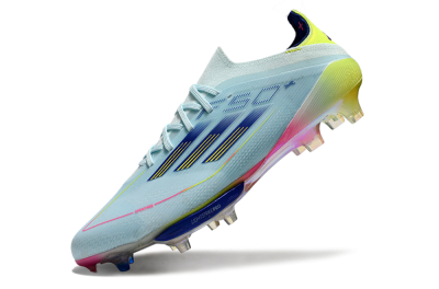 Adidas F50+ Lightstrike Elite FG Low-Tops Soccer Cleats - Blue/Yellow/Pink