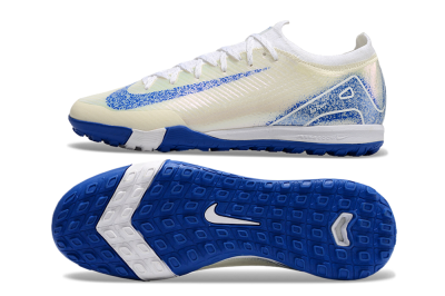 Nike Air Zoom Mercurial Vapor 16 Elite TF Low-Tops Soccer Shoes - White/Blue/Jade