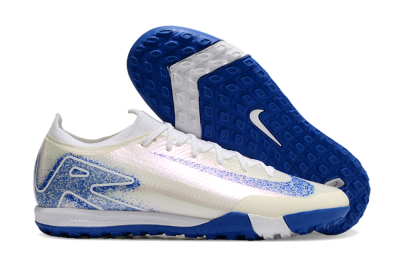 Nike Air Zoom Mercurial Vapor 16 Elite TF Low-Tops Soccer Shoes - White/Blue/Jade