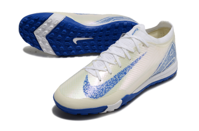 Nike Air Zoom Mercurial Vapor 16 Elite TF Low-Tops Soccer Shoes - White/Blue/Jade