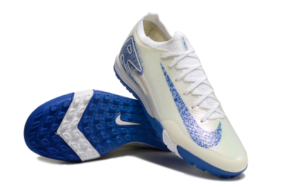 Nike Air Zoom Mercurial Vapor 16 Elite TF Low-Tops Soccer Shoes - White/Blue/Jade