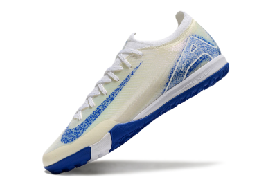 Nike Air Zoom Mercurial Vapor 16 Elite TF Low-Tops Soccer Shoes - White/Blue/Jade