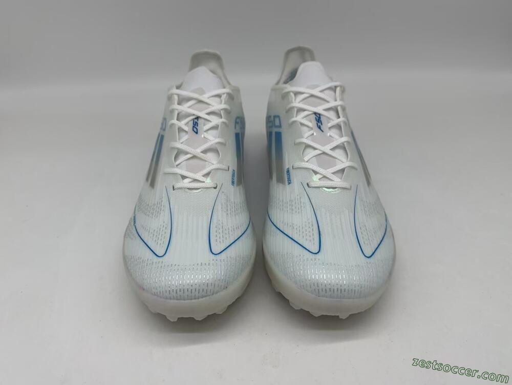 Adidas F50 Pro TF Low-Tops Soccer Shoes - White/Blue