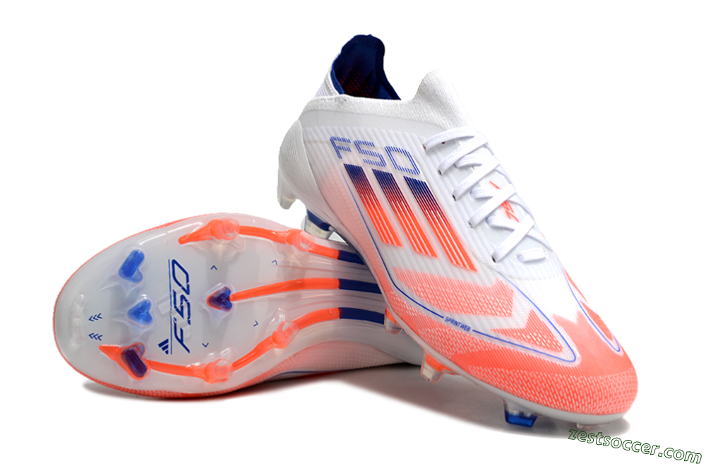 Adidas F50 Elite Low-Tops Soccer Cleats - Pink/White/Blue 4