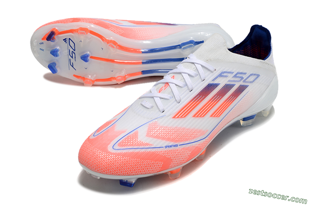 Adidas F50 Elite Low-Tops Soccer Cleats - Pink/White/Blue 3