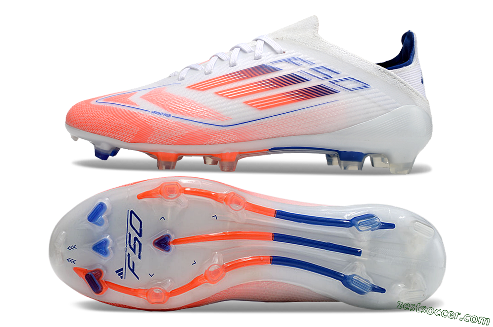 Adidas F50 Elite Low-Tops Soccer Cleats - Pink/White/Blue 1