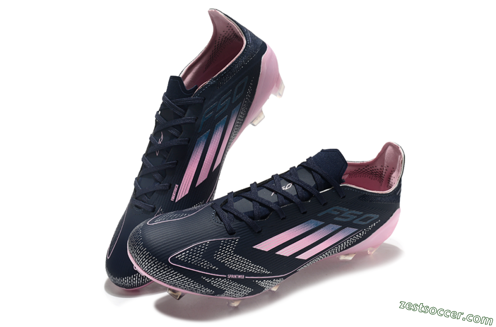 Adidas F50 Elite FG Low-Tops Soccer Cleats - Blue/Pink 3