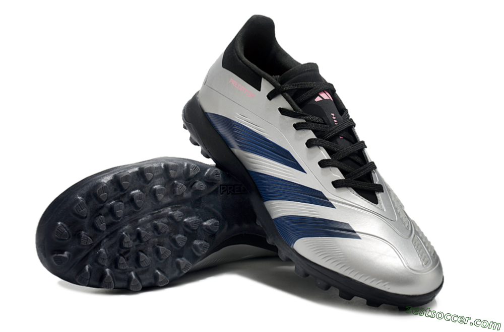 Adidas Predator 24 Elite TF Low-Tops Soccer Shoes - Silver/Blue/Pink 3