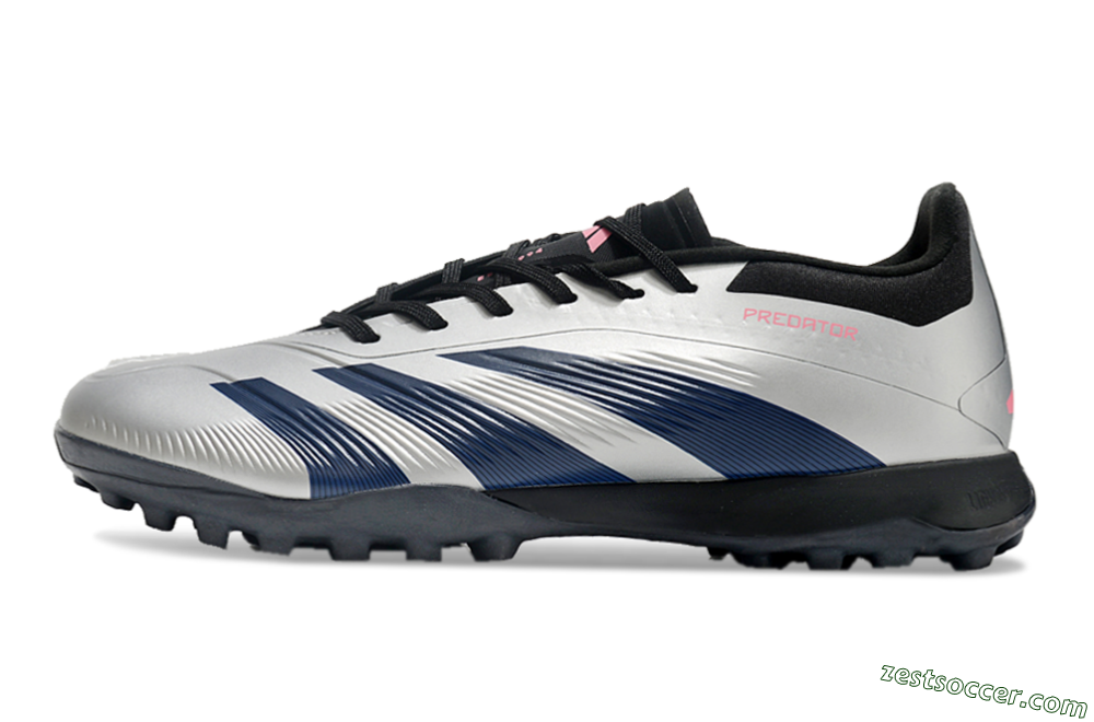 Adidas Predator 24 Elite TF Low-Tops Soccer Shoes - Silver/Blue/Pink 2