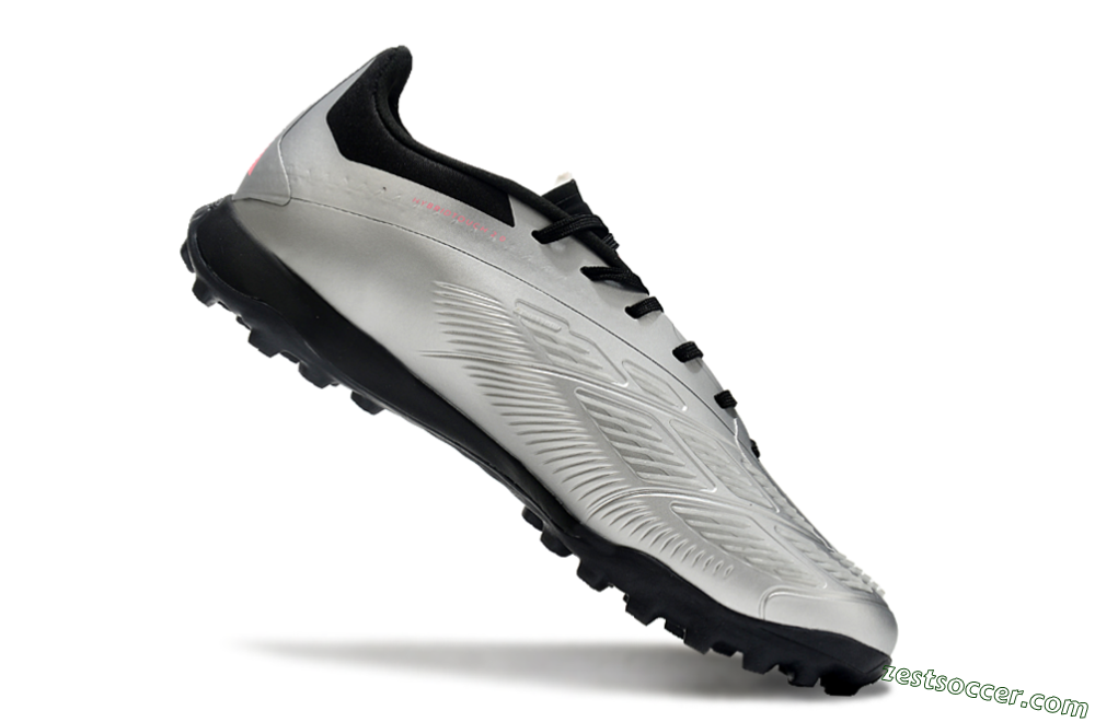 Adidas Predator 24 Elite TF Low-Tops Soccer Shoes - Silver/Blue/Pink 4