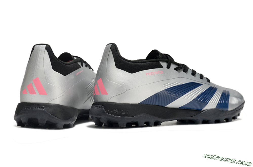 Adidas Predator 24 Elite TF Low-Tops Soccer Shoes - Silver/Blue/Pink 6